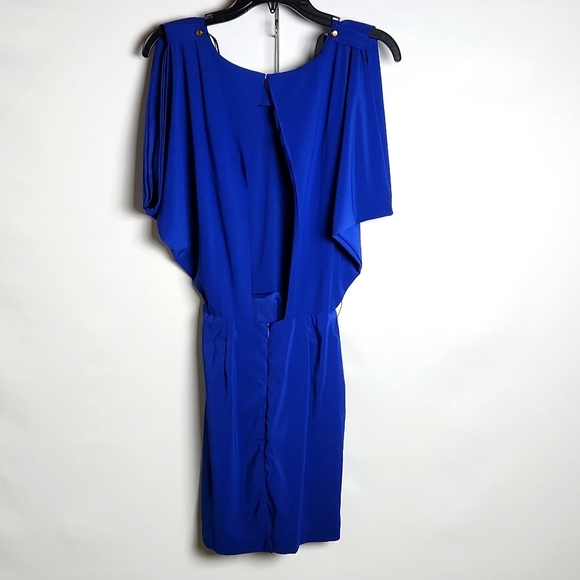Blue Dress.  Open Back and pockets. Size 3/4 but waist is more like a size 1/2 - Picture 1 of 8